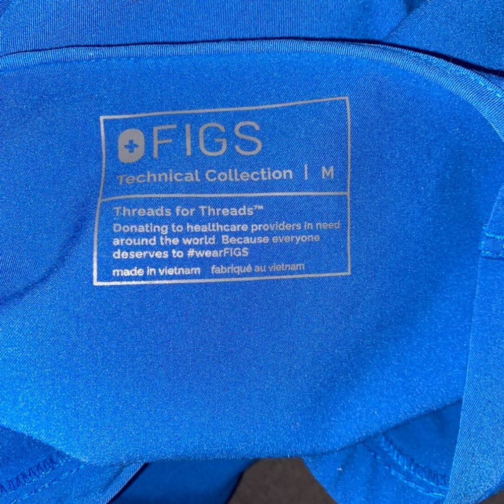 Figs Royal Blue Catarina OnePocket Scrub Top Gem